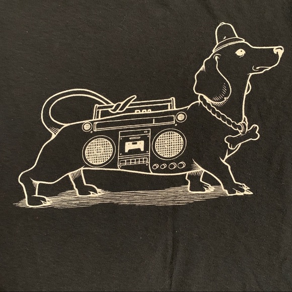 Upper playground wiener dog boombox t-shirt - Picture 3 of 5